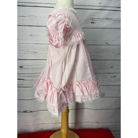 Martha Too Vintage Pink Ruffle Lace Size 24 Months Little‎ Girls Dress - Picture 2 of 8